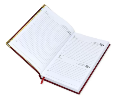 FIS Diary 2023 English (Saturday & Sunday Combined) A5, Red - FSDI92E23RE