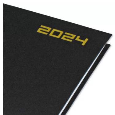 FIS A4 Diary 2024 English (Saturday & Sunday Combined) Black - FSDI47E24BK