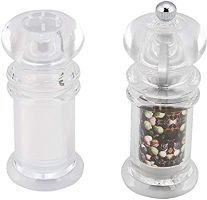 Prestige Salt & Pepper 4" - Acrylic - Clear