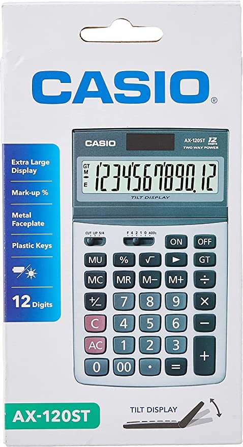 Casio AX-120ST Value Series - Desk Top/Compact Desk Type Calculator