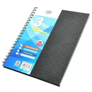 FIS Italian PU Spiral Cover University Books, 120 Sheets, 3 Subject, 8.5 x 11 Inch Size - FSUBPU3SBKD1