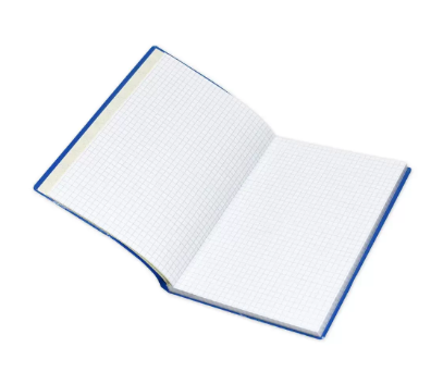 Pack of 5 Pieces A5 PVC Soft Cover Square Lines Notebook Blue/Black