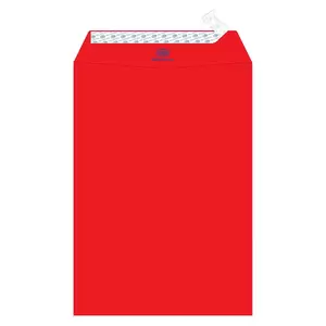 FIS Color Envelopes, Peel & Seal, Neon Red Colors, Pack of 50 Pcs. 9 x 6 inch, 80 GSM - FSEC8032PBRE50