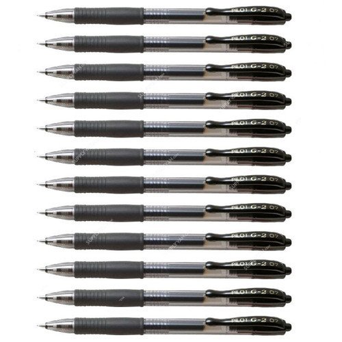 Pilot Retractable Gel Pen, BL-G2-7-B, 0.7MM, Black