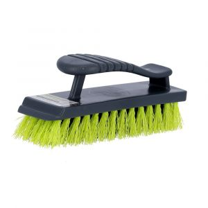Royalford Pp & Trp Material Hard & Stiff Bristle Brush Floor/Dish Brush - Grey & Green