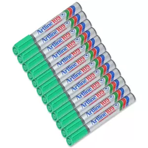 Artline Marker, Ek-109 2.0-5.0mm, Pack of 12, Chisel, Green - ARMK109GR