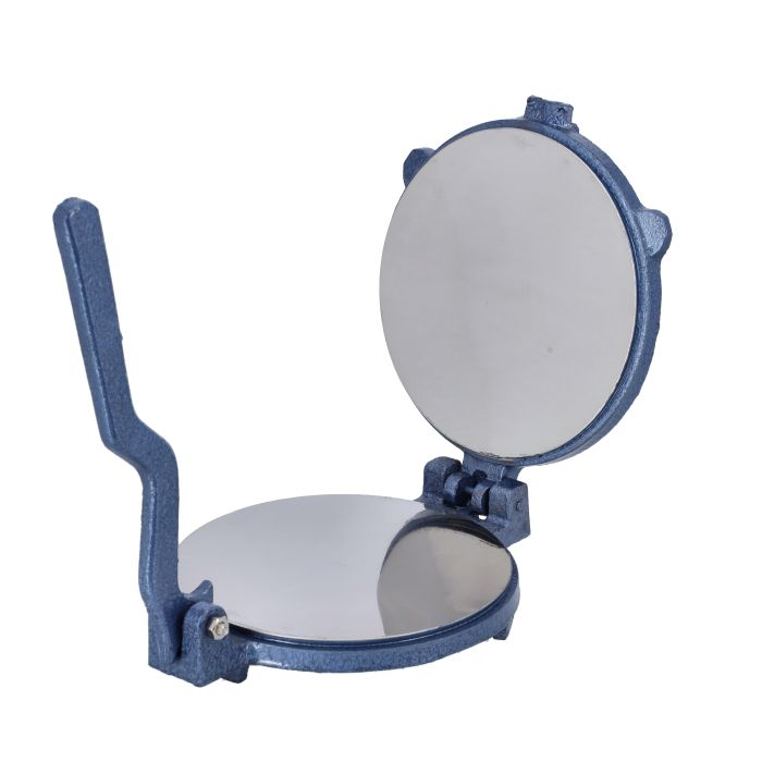 Chapati Press, 18.5cm Cast Iron Manual Roti Maker, RF10407 | Food-Grade Stainless Steel Plate| Anti-Skid, Heavy Base | Tortilla, Indian Roti/ Chapati Press