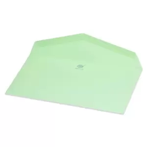 FIS Pack of 50 FIS Pastel Color Envelopes, 80 GSM, Size 4 X 9 Inch, Glued, Color Green