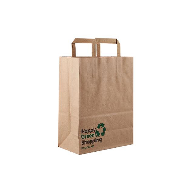 Printed Brown Paper Shopping Bag 24x12x31 Cm 250Pieces