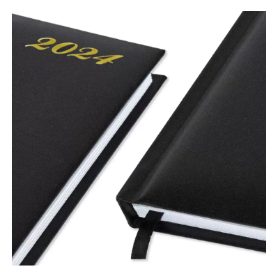 FIS Diary 2024 (English) Black, A4 - FSDI42EN24BK