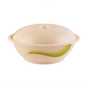 Royalford 10" Melamine Ware Super Rays Bowl With Lid - Melamine - Beige