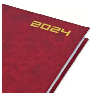 FIS Diary 2024 (English) Maroon, A4 - FSDI41E24MR