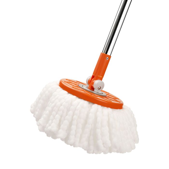 Spin Easy Mop With Bucket, Adjustable Handle, RF4238 | 360 Spinning Mop | Press Pedal & Dispenser Separates Clean And Dirty Water | Ideal For Marble, Tile, Wooden Floors & More