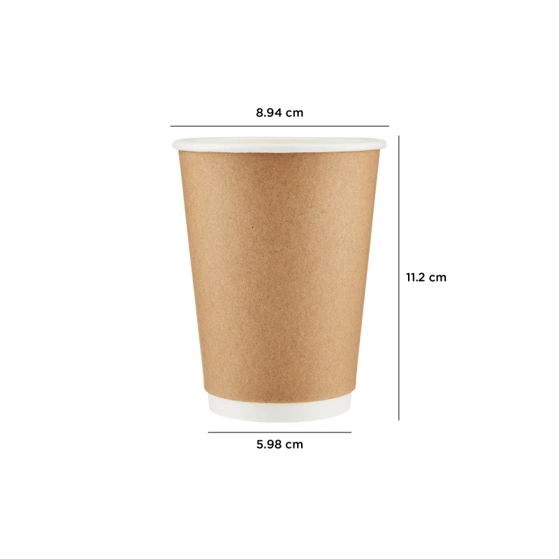 Kraft Double Wall Paper Cups 12oz