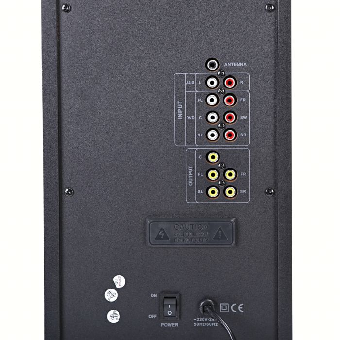 Geepas 5.1 Multimedia Speaker, 50000 Watts Peak Power, Dual Woofer| USB, Bluetooth & Multiple-Devise, Multiple Devise Inputs (Pc, Ps4, Xbox, Tv, Smartphone, Tablet, Music Player)