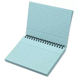 FIS Ruled Record Card 180 GSM 6X4 Inch Double Loop Spiral 50 Sheets Blue -FSIC64-180SPBL