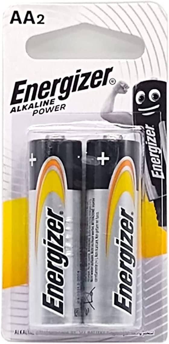 Energizer 2-Piece Alkaline AA Battery Silver/Black