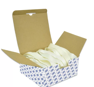 Pack of 50 Pieces Flat Lanyard With Hook And Safety Buckle Badge Holder White - FSNASWH