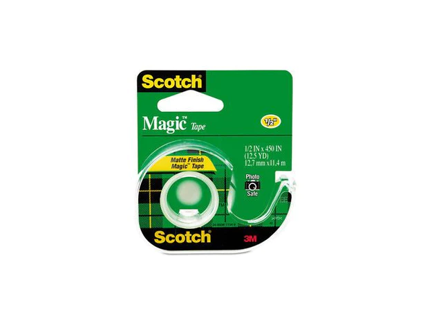 3M Scotch Magic Tape With Refillable Dispenser 1/2" X 450"