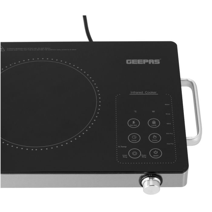 4 Digit LED Display 2000W Digital Infrared Cooker GIC6920 Geepas