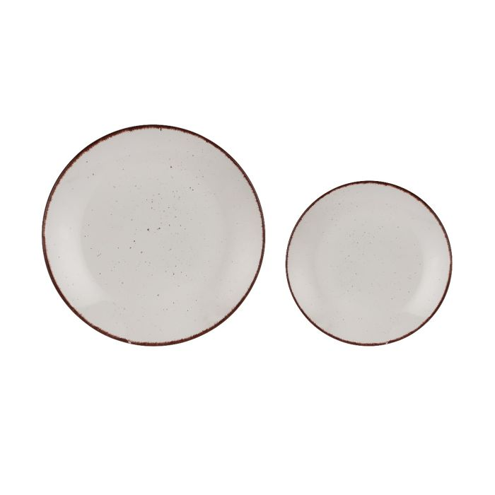 Royalford 16 Piece Stoneware Dinner Set- RF11261| Includes Dinner Plates, Salad Plates