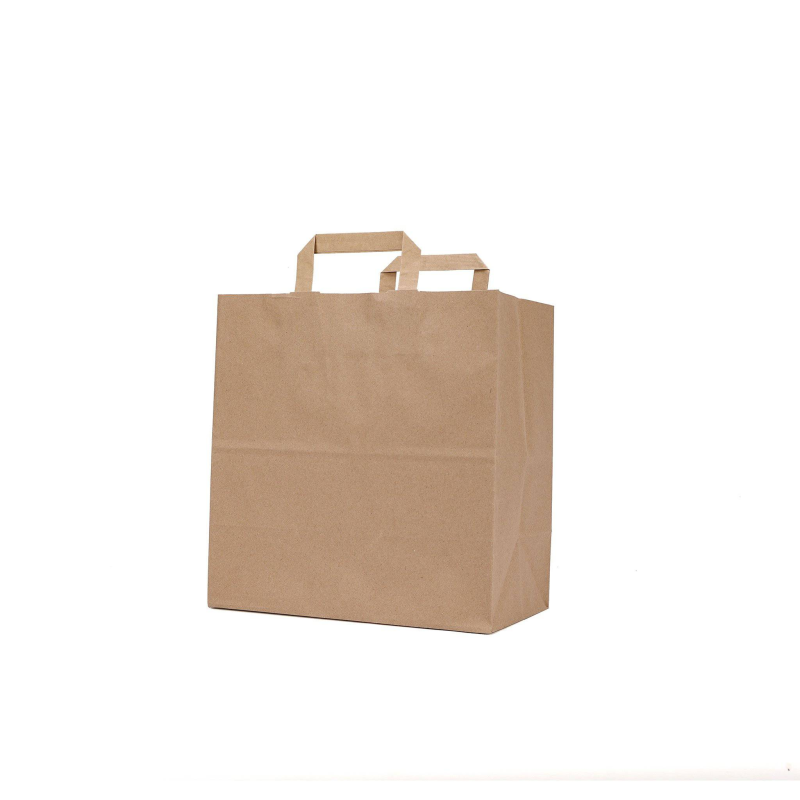 Kraft Brown Paper Bag Flat Handle 29x15x29 Cm