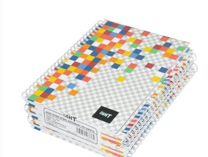 5-Piece Light Spiral Hard Cover Notebook, Single Ruled (100 Sheet) A5 Size - LINBSA51510