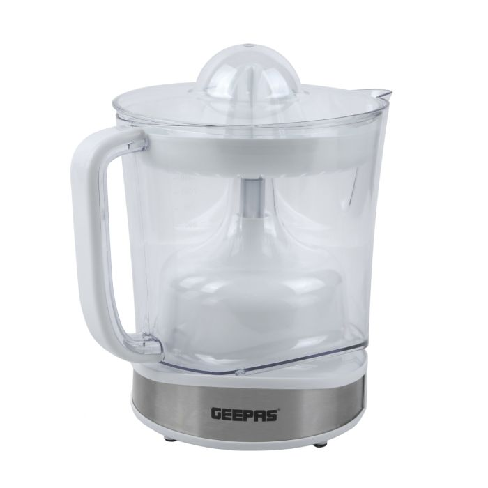 Geepas 100 Watt Citrus Juicer For Quick, Healthy, Nutritious Juices - Effortless Juicer With Cone, Bi-Direction Twist, 1.5L Capacity - 2 Years Warranty