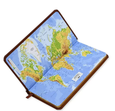 FIS 2024 Slim Diary Bonded Leather Arabic English 1 Side Padded Brown -FSDI52AEGB24BR