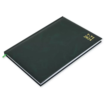 FIS A4 Diary 2024 Arabic/English (Saturday & Sunday Combined) Green - FSDI48AE24GR