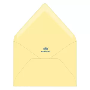 FIS Laid Paper Envelopes Glued, Pack of 25 Pcs. Cream Color, 136 x 204 mm Size, 100 GSM - FSEE1024GCRB25
