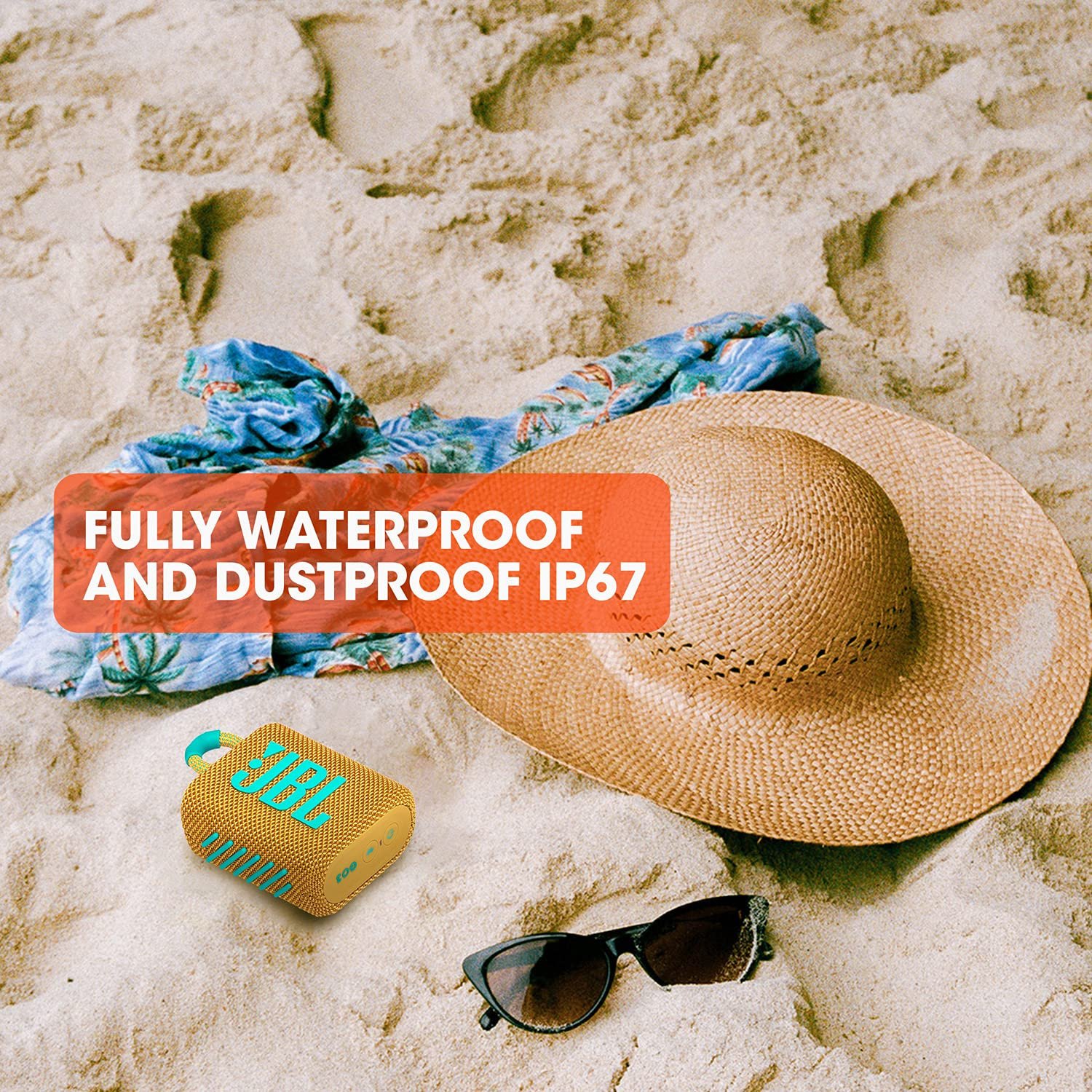 JBL GO 3 Portable Waterproof Wireless Speaker - Yellow