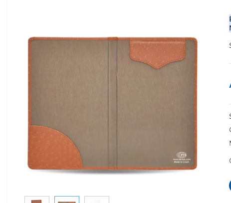 Bill Folders Brown Color, Ostrich Italian PU Covers with Magnetic Flap & Round Corners, 150 x 245 mm - FSCLBFOBR