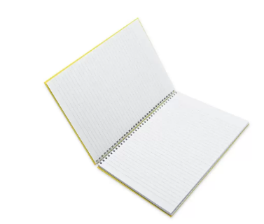 FIS Pack of 5 PP Spiral Hard Cover Note Book A4, Single Line, 100 Sheets, Yellow -FSNBSA4SLIPPYL