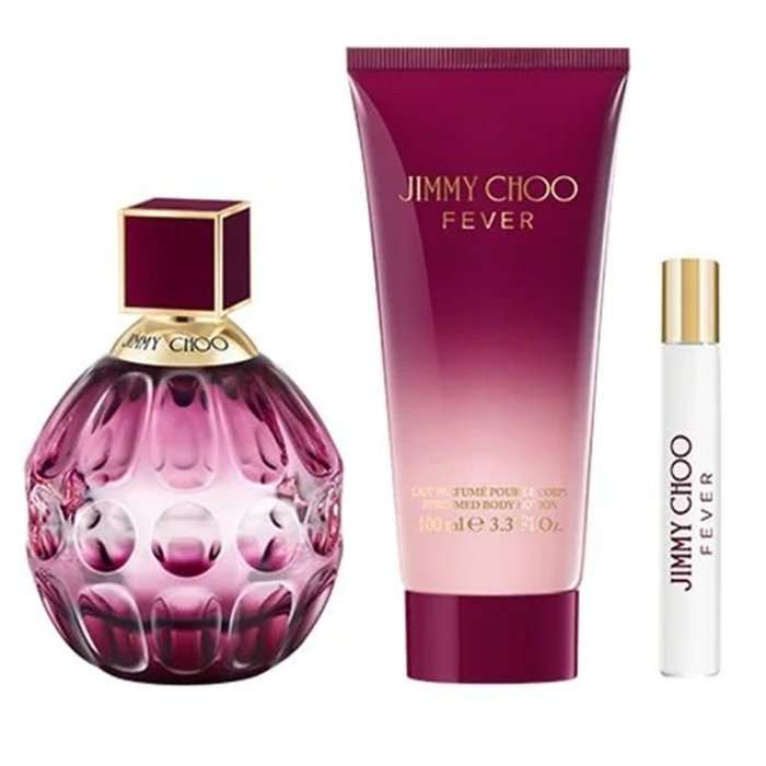 JIMMY CHOO FEVER (W) SET EDP 100ML + EDP 7.5ML + BL 100ML (NEW PACK)