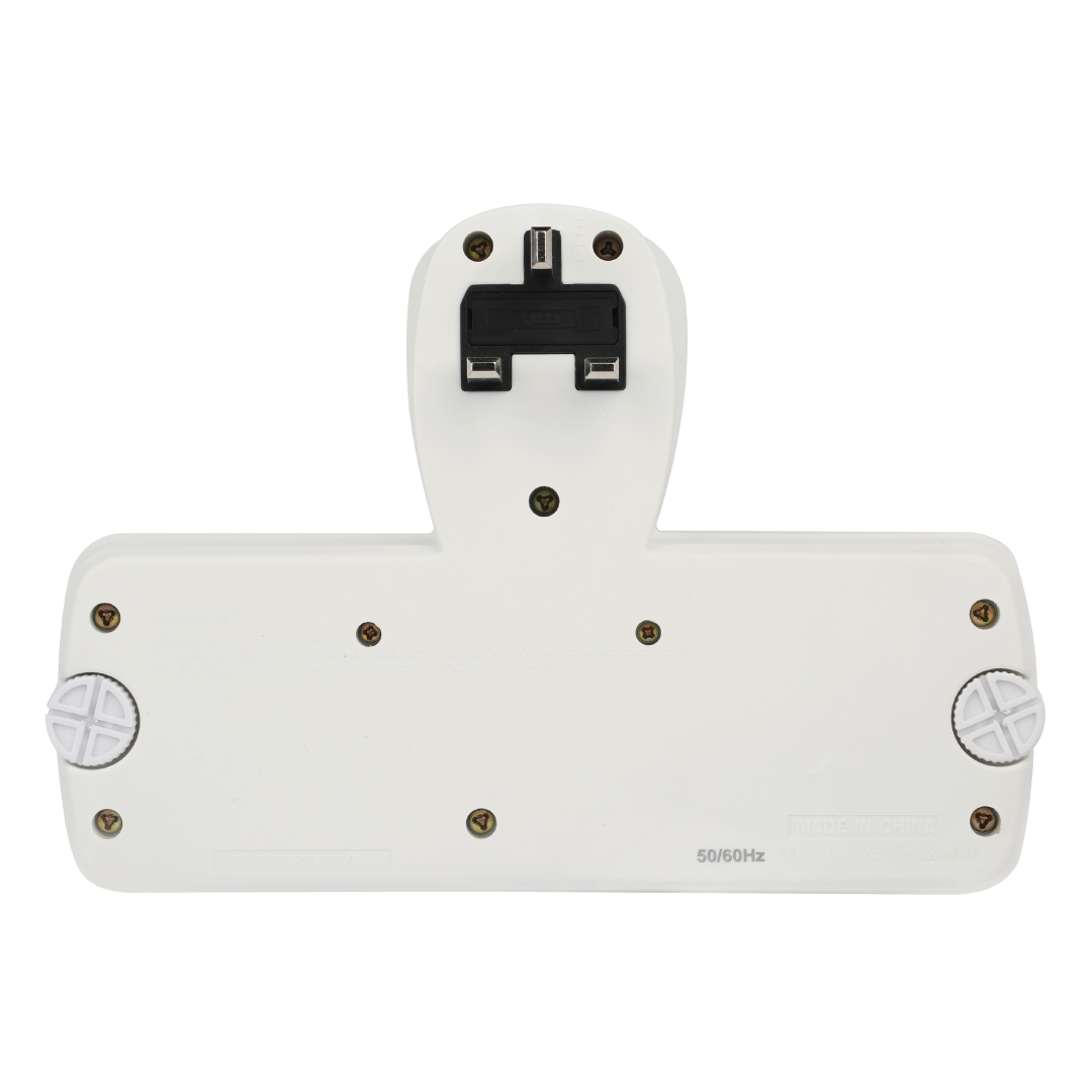 2 Way Universal T Socket With 3USB (A & C Type)