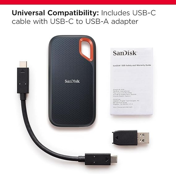 SanDisk Extreme Portable SSD 1TB | (SDSSDE61-1T00-G25)