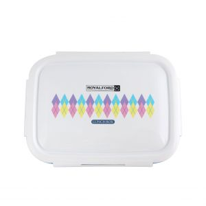 Royalford Air Tight Lunch Box - Plastic - Blue - RF4397