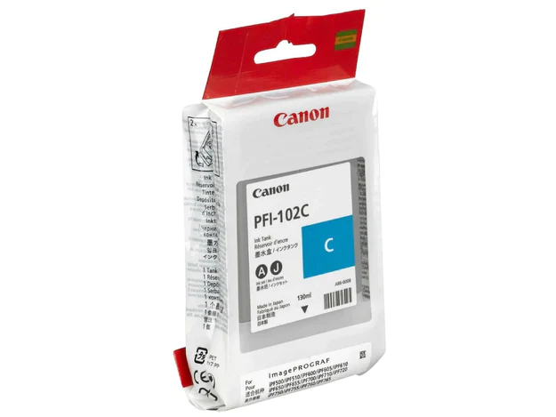 Canon PFI-102 Cyan Original Ink Cartridge (PFI-102C)
