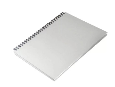 FIS Pack of 5 Spiral Hard Cover Notebook 9X7 Inches (22.86 X 20.32 CM) Single Line,With Border,100 Sheets-Platinum -FSNBS97NA272