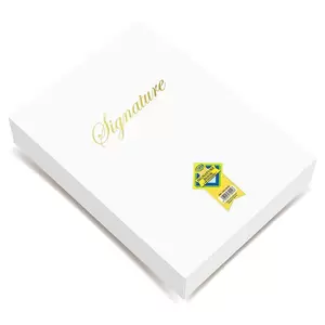 FIS Signature Book, Italian PU Material Cover without Window, 18 Sheets with Gift Box, Blue Color, 240 x 340 mm - FSCL18-PU
