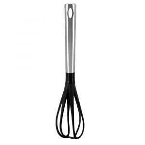 Royalford Balloon Whisk With Handle - Stainless Steel - Black