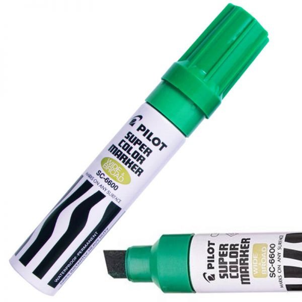 Pilot Super Color Marker Green SC-6600-B-PKT 12 Piece