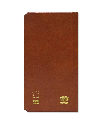 Fis 2024 Golden Slim diary Bonded Leather English & French - Brown -FSDI59EFGB24BR