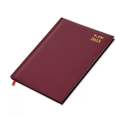 FIS A5 Diary 2023 (Arabic/English) (1-Week at a glance) Maroon - FSDI78AEV23MR