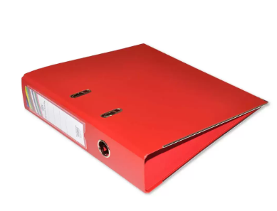 Pack of 24 Pieces PP Lever Arch Box File Red