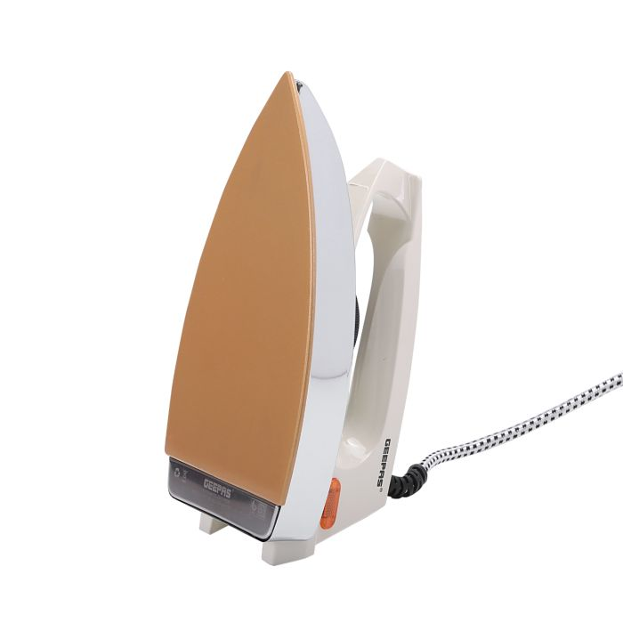 Geepas GDI7729 1200W Automatic Dry Iron - 60 Micron Teflon Sole Plated, Big Fabric Guide & Pilot Indicator |Overheat Protection | 2 Years Warranty