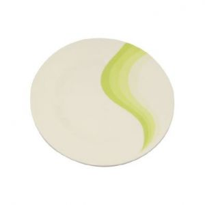 Royalford 10" Melamine Ware Super Rays Flat Plate - Melamine - White