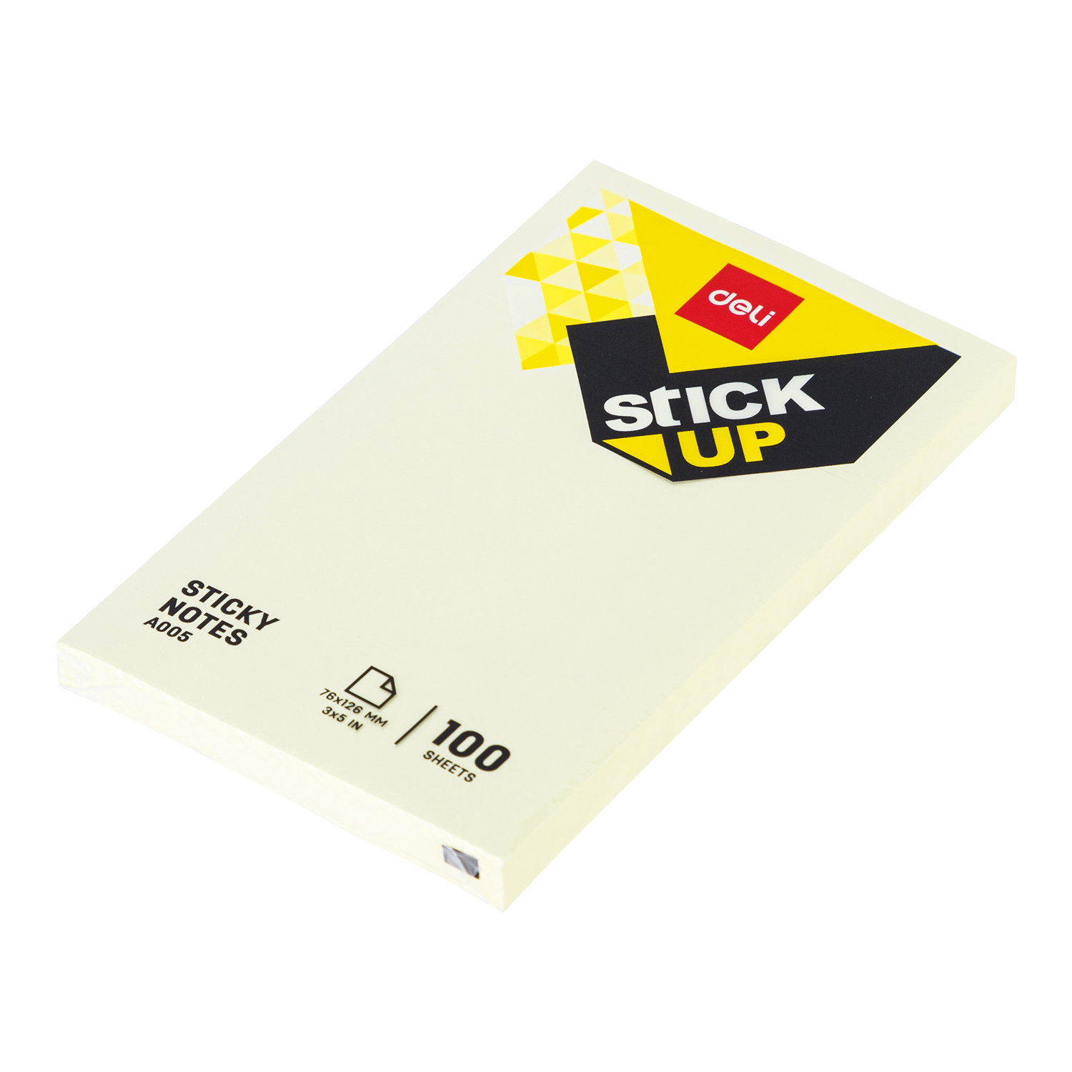 Deli EA00553 Sticky Notes, 5 x 3-inch, Yellow