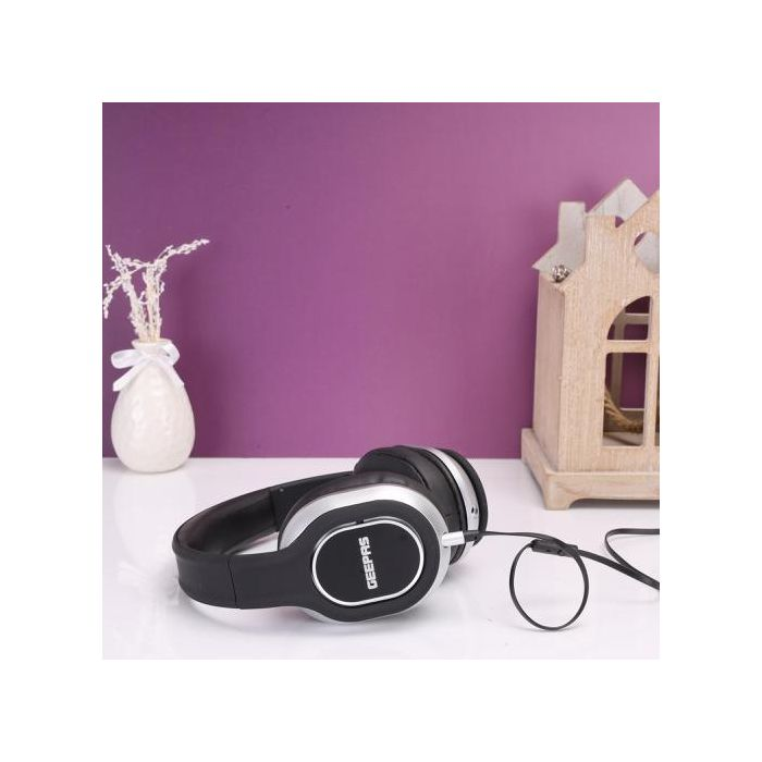 Geepas Stereo Bluetooth Headphones - Hands-Free Calling, Hi-Fi Mega Bass Stereo Foldable Wireless Stereo With 1.5M Cable| Ideal For SmartPhone/Tablets/Laptop